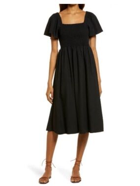 womens midi evening dress Black Satin & Feather Midi Dress